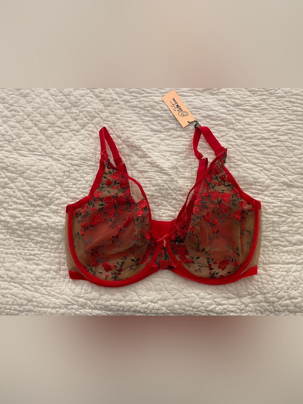 Rosewyn Curve Underwire Bra - Flame Red